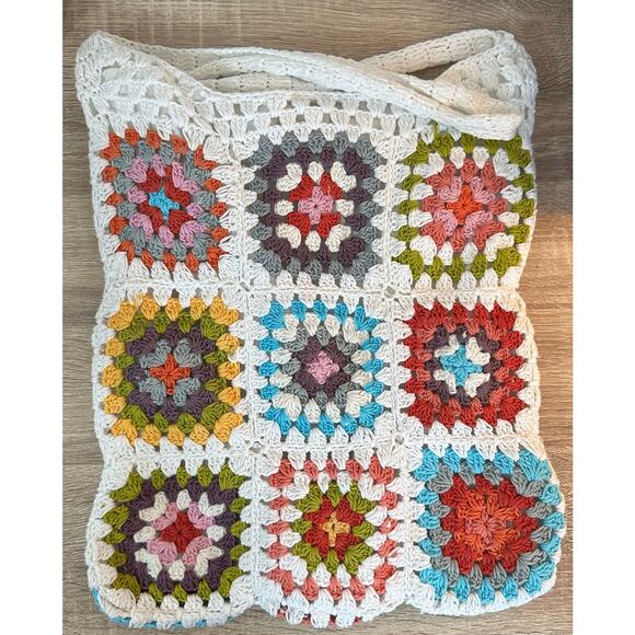 Altar'd State Handbags - Alter'd State Flower Granny‎ Crochet Shoulder Purse Boho Cottagecore Bag White